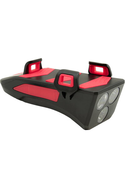 Syncromate LED Bike Light with Phone Holder and Horn (Rechargeable USB)