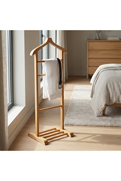 HESTİA Gundays Home Tekli Dilsiz Uşak Naturel Masif Gürgen Ağacı El Yapımı As...