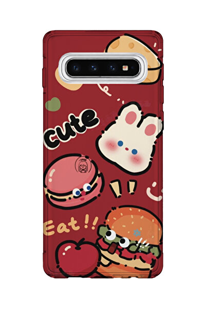 lelia حافظة هاتف شفافة مطبوعة متوافقة مع هاتف سامسونج جالاكسي S10 |   مجموعة:...