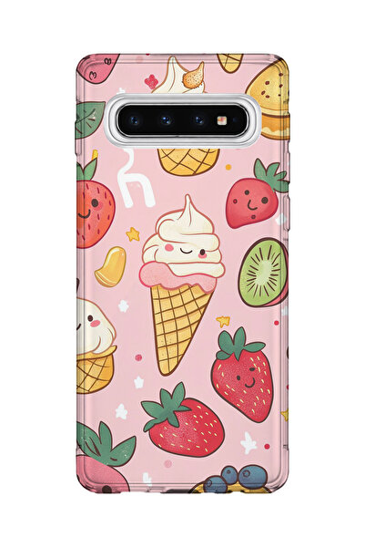 lelia حافظة هاتف شفافة مطبوعة متوافقة مع هاتف سامسونج جالاكسي S10 |   مجموعة:...