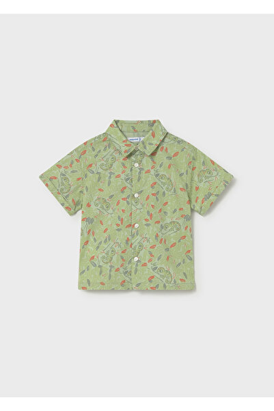 MAYORAL Cămașă cu mânecă scurtă imprimată pentru bebeluși, verde
