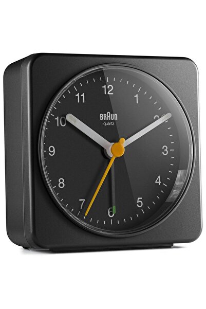 Braun Desk Clock BC 03 B quartz alarm analog black