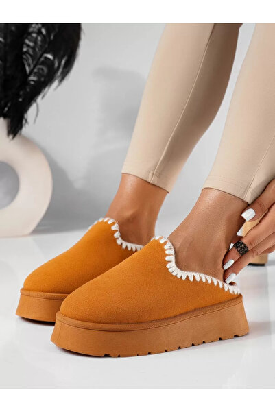 Zaira Women's fur-lined Ug-type boots made of brown eco-suede Leather Tessa #...