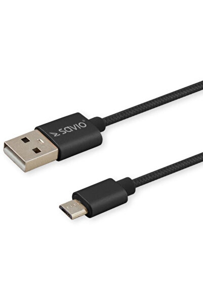 Savio Кабел за данни CL-129 USB 2 м USB 2.0 USB A USB C Черен
