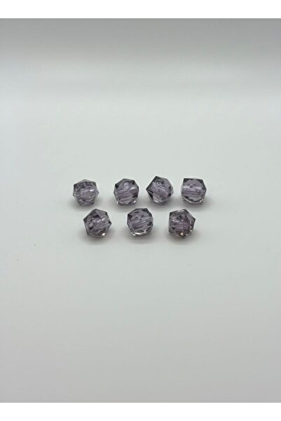 BEİLYS COSMETİCS & ACCESSORY 10mm Purple Color Cube, Cubic Model Acrylic Bead...
