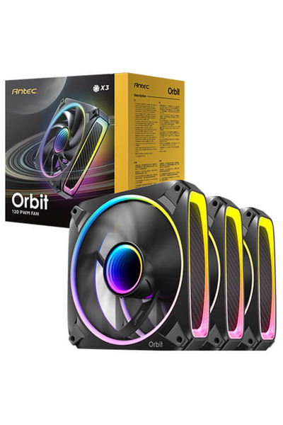 ANTEC Orbit 120 ARGB PWM Negru set de 3