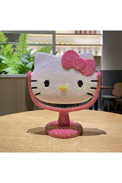 Livava Hello Kitty Taş Süslemeli Masaüstü Ayna Seti, Kendin Yap, Dekoratif Ayna