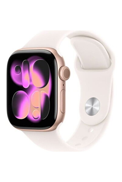 Apple Carcasă din aluminiu auriu roz de 42 mm pentru ceasuri seria 11 GPS cu ...