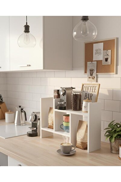 SAMMWOOD 2 Parça Ayarlanabilir Masaüstü Kitaplık Raf Ofis Çalışma Masası Mutf...