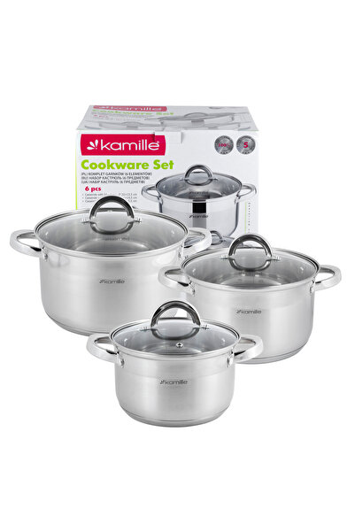 Kamille Set de oale din oțel inoxidabil, 6 piese