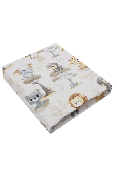 PRICHINDEL Sheet, Cotton, Monkey, Multicolor, 120x60 cm