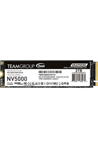 team group NV5000 2 TB SSD PCIe 4.0 x4 NVMe | M.2 2280 | Graphene Heatsink