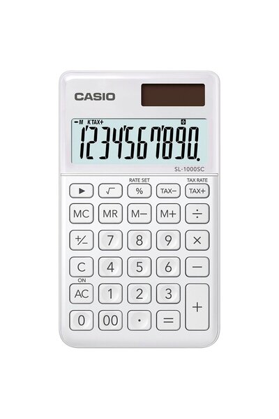 Casio SL-1000 SC-WE λευκή αριθμομηχανή γραφείου