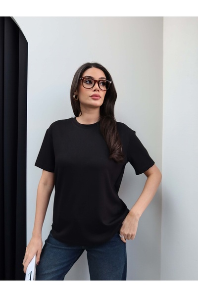 ESRAHELVACI Μπλουζάκι με λαιμόκοψη ποδηλάτου Modal