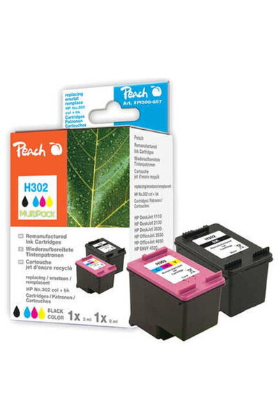 Peach Съвместима касета за HP No.302 Multipack REM,KOM