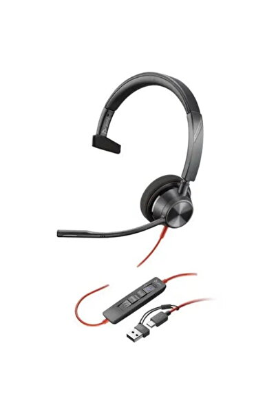 Poly Căști Blackwire 3310, negre, USB-C