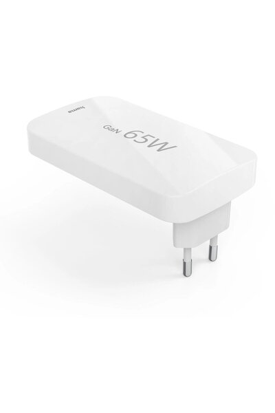 Hama Плоско мини зарядно устройство 65W 2xUSB-C/1xUSB-A, бяло