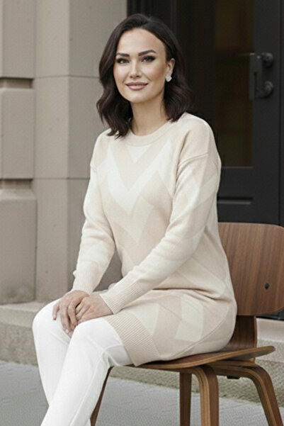 benguen Patterned Tunic N3183 Stone Color