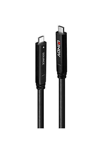 LİNDY Cablu USB-C la USB-C, Lindy, 10 m, USB 3.2 Gen 1 și DP 1.4, negru