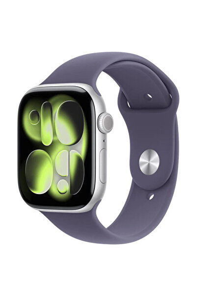 Apple Carcasă din aluminiu argintiu de 46 mm pentru ceasuri seria 11 GPS cu c...