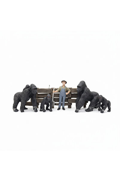 TUFY TOYS GORİL AİLESİ VE BAKICI FİGÜRÜ OYUN SETİ