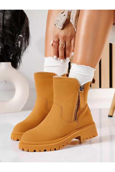 Zaira Women's brown fur-lined boots made of eco- Leather Delila #20431 - 39