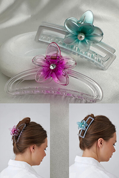 Modex Green Purple Clover Detail Double Clasp Buckle (11cm)