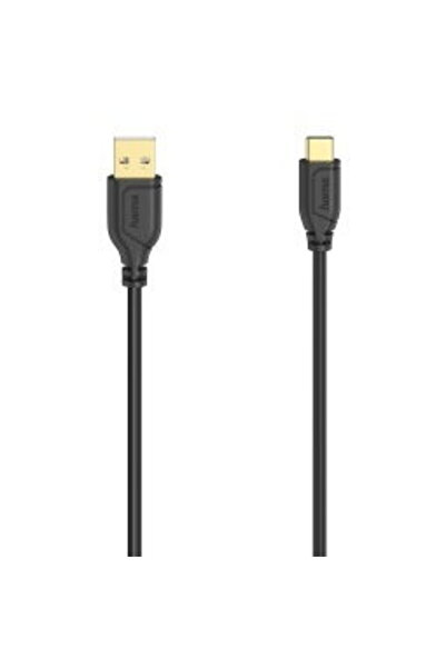 Hama Cablu USB-C „Flexi-Slim”, USB 2.0, 480 Mbit/s, negru, 0,75 m