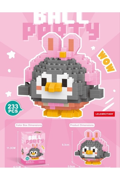 senacacollection Taçlı Penguen Model Bricks Yapı Oyuncak Lego 1 ADET