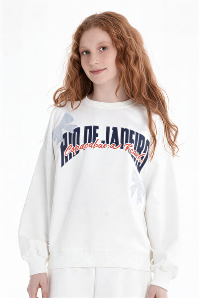 HayKids Κοριτσίστικο σετ φόρμας με στάμπα κειμένου, με φαρδιά μπατζάκια και μ...