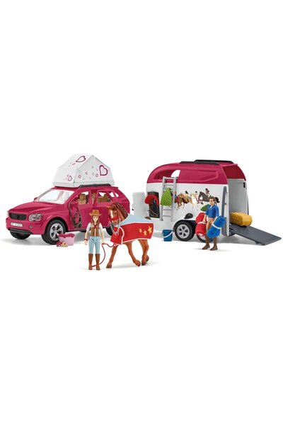 SCHLEICH Clubul Cailor de Jucărie 42535 Aventură cu Cai cu Mașină și Remorcă
