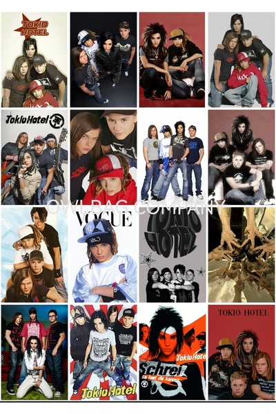 OWLBAG COMPANY Owl Bag Tokio Hotel Band Patterned Design 16-Piece Photo Card Set
