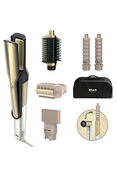 Shark Aparat de coafat HD6051SEU Aparat de coafat Multistyler Airflow Gold 15...