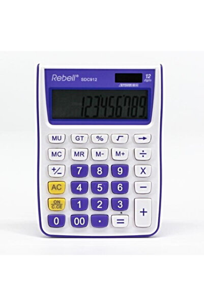 rebell Calculator de birou, 12 cifre, 145 x 104 x 26 mm, SDC 912 - alb/violet