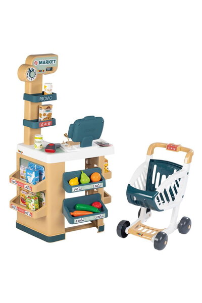 Smoby Supermarket cu cărucior de cumpărături Model 2023