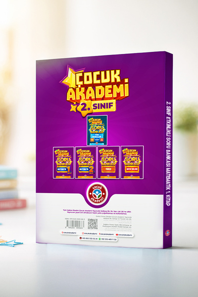 Çocuk Akademi 2. Sınıf Etkinlikli Soru Bankası Matematik 1. Kitap
