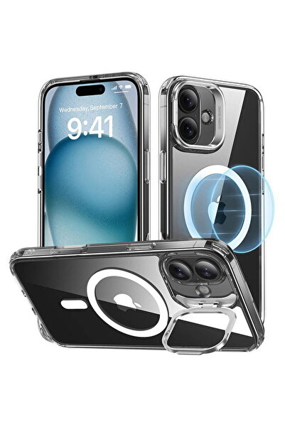ESR Husa iPhone 16 Plus Classic Hybrid HaloLock Kickstand, transparenta