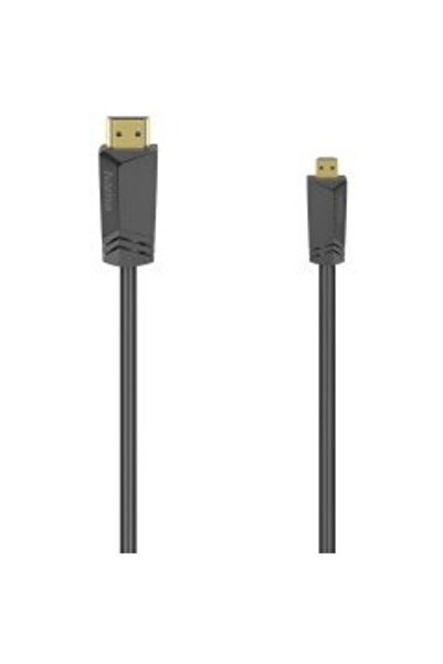 Hama Cablu HDMI™ de mare viteză, mufă tip A - mufă tip D (Micro), Ethernet, 1...