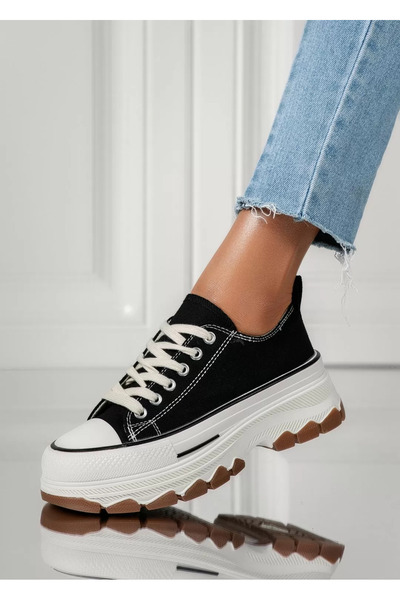 Zaira Women's black textile sneakers Calioppe #18029 - 37