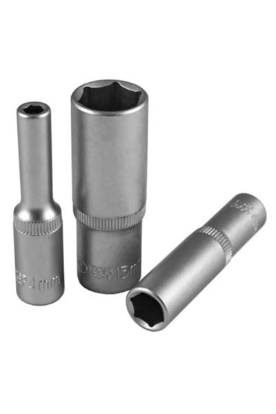 JBM Hexagonal Long Socket 50 mm Chrome 1/4` 13 mm