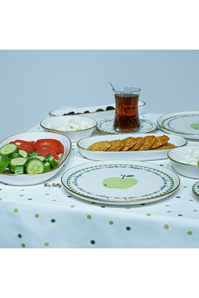 Miss Betty Mon Amour 23 Parça 6 Kişilik Kahvaltı Takımı Porselen