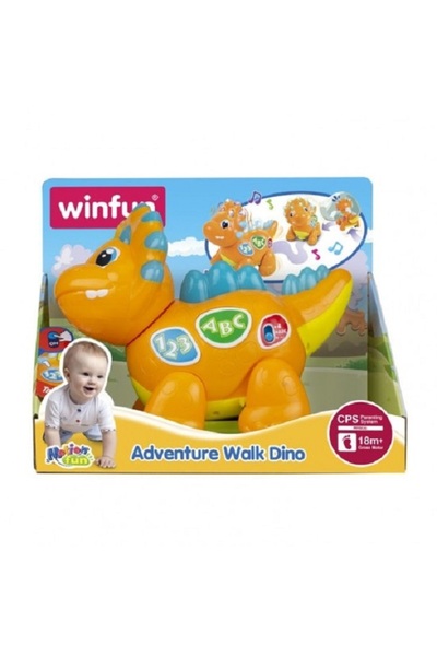 WINFUN Jucarie interactiva Dinozaur care merge cu sunete si lumini