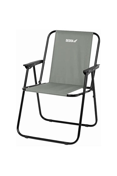 Generic Folding Camping and Beach Chair, 52x58x72 cm Gray