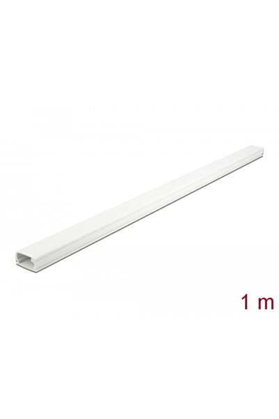 DELOCK Canal de cablu adeziv, 26x13mm, lungime 1m, alb