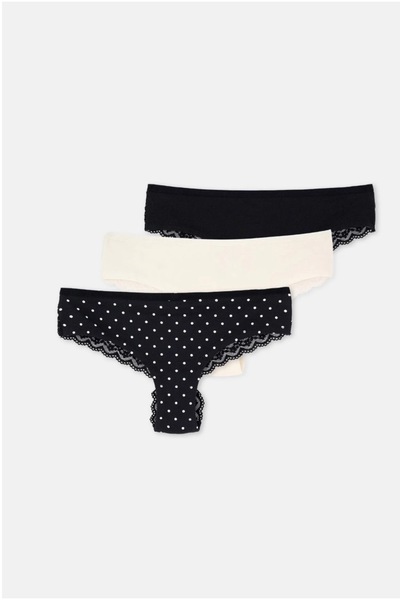 Dagi Kadın 3'lü Desenli Brazilian Külot