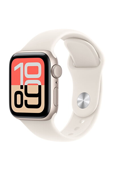 Apple Carcasă din aluminiu Starlight de 40 mm pentru ceas SE 3 GPS cu curea s...