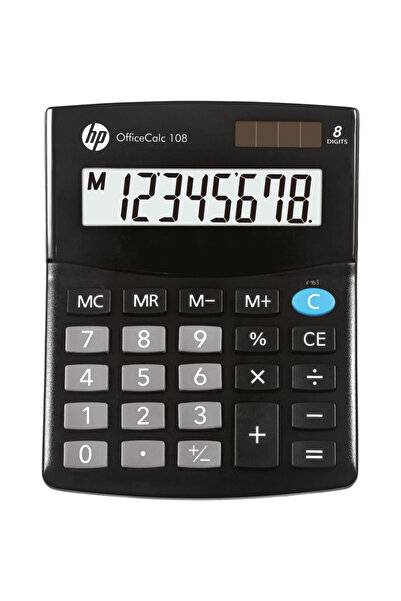 HP Office Calculator, 8 digits, 125x101x33mm, solar power, OC108