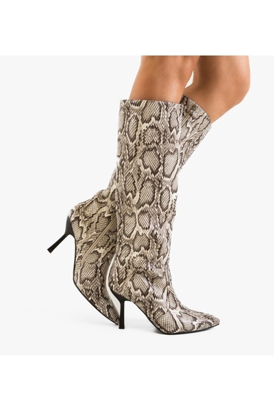 BENOTTİ Women's Boots Snake Print Size: 39