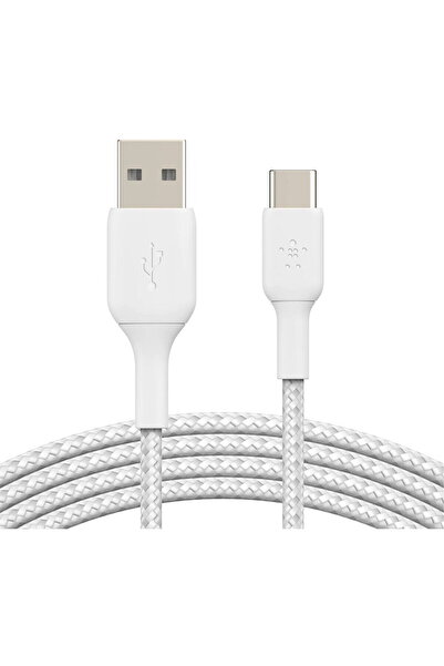 Belkin Καλώδιο USB-C/USB-A 3 μέτρων πλεγμένο, λευκό