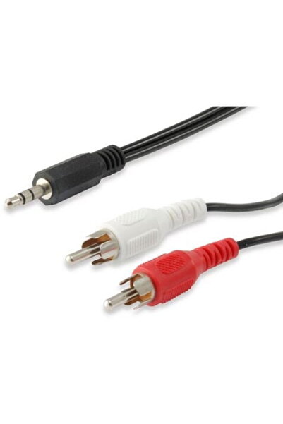 EQUIP Audiokabel 3.5mm/2x RCA St/St 2.50m Polybeutel